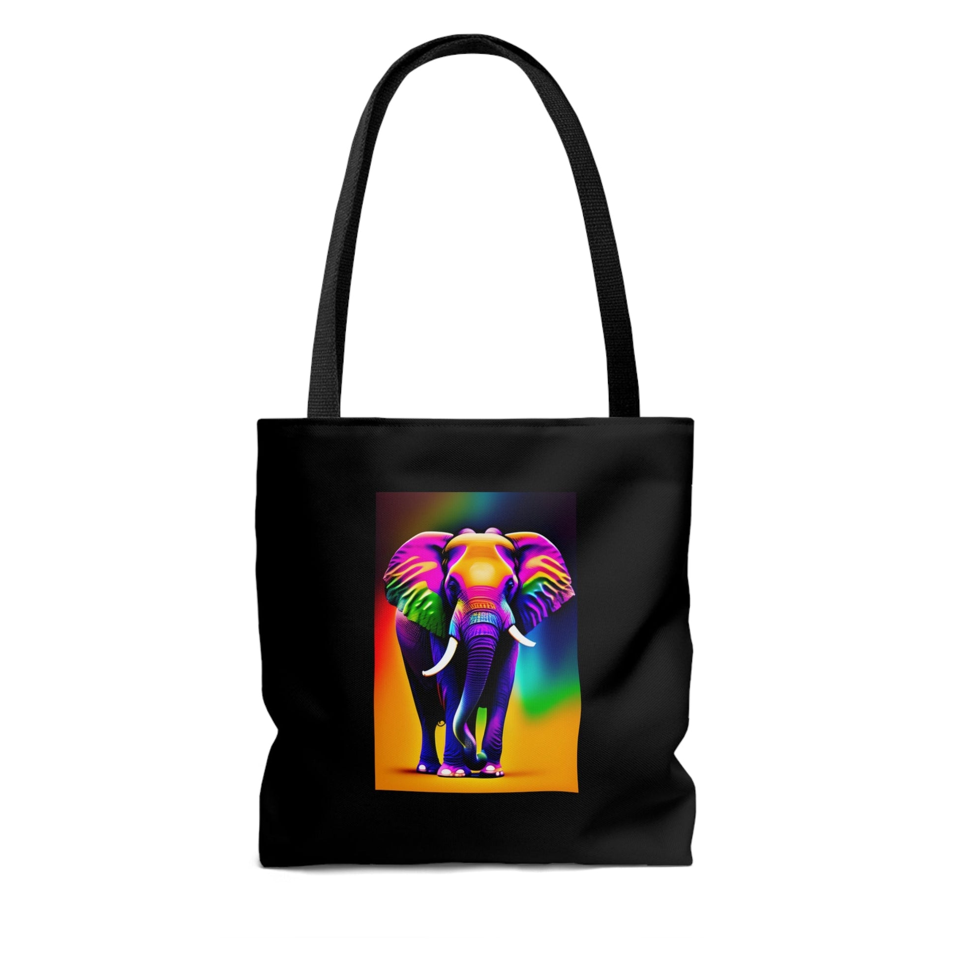 Rainbow Elephant Tote grocery shopping Bag Bags JSCHAFFA.com