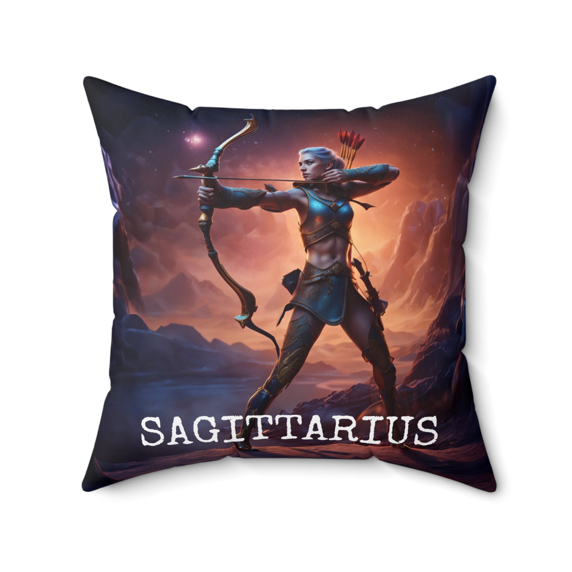 Sagittarius Horoscope Astrology Square Throw Pillow Home Decor JSCHAFFA.com