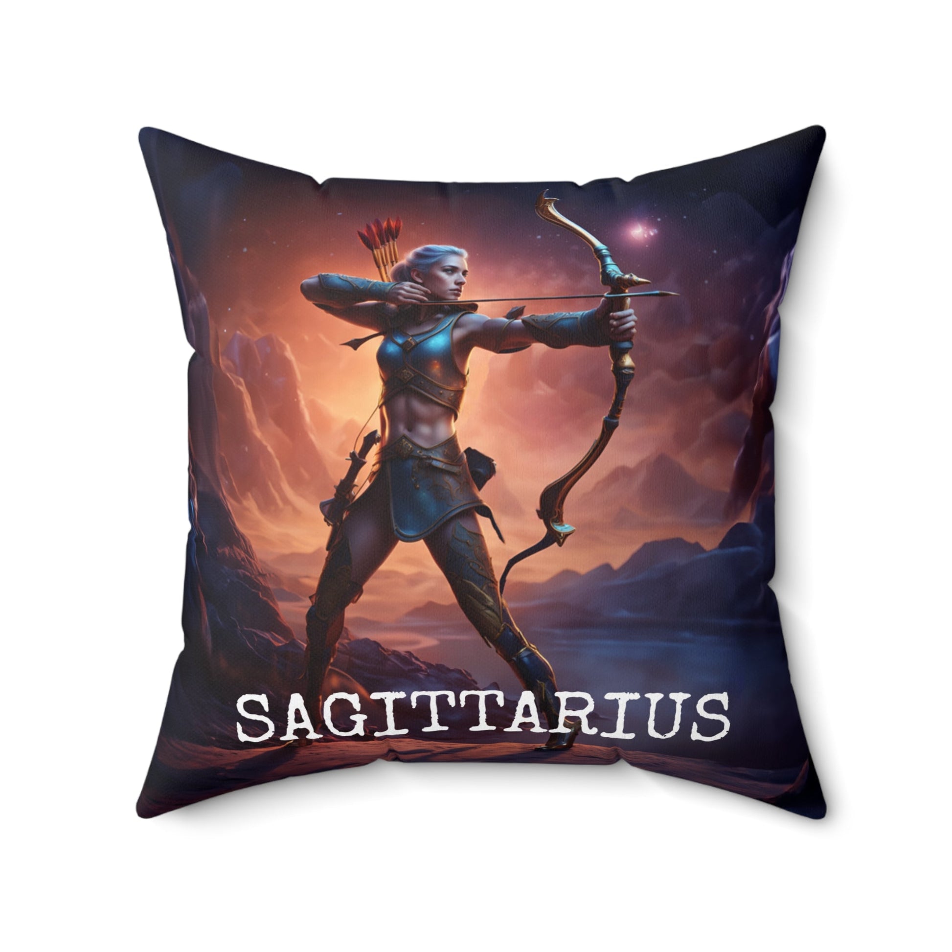 Sagittarius Horoscope Astrology Square Throw Pillow Home Decor JSCHAFFA.com