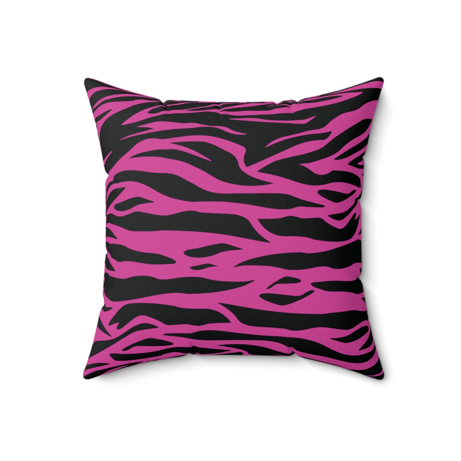 Tiger Print Pink Square Throw Pillow, Home decor, Couch, Bedroom Pillow Home Decor JSCHAFFA.com