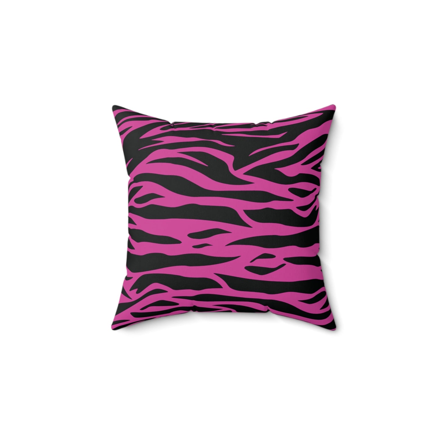 Tiger Print Pink Square Throw Pillow, Home decor, Couch, Bedroom Pillow Home Decor JSCHAFFA.com