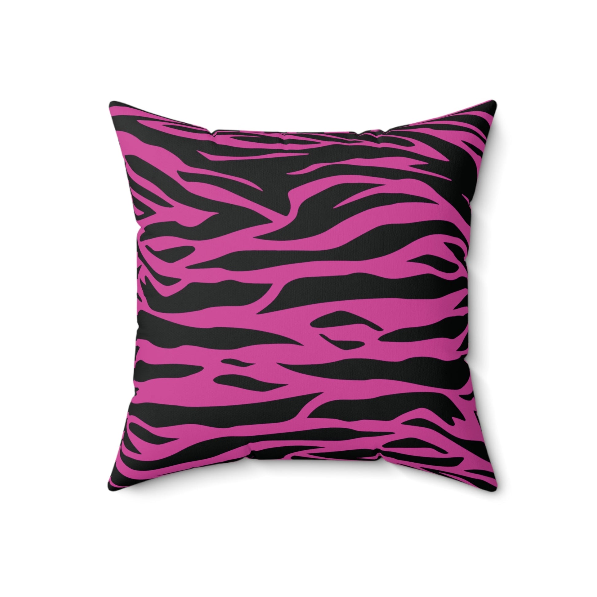 Tiger Print Pink Square Throw Pillow, Home decor, Couch, Bedroom Pillow Home Decor JSCHAFFA.com