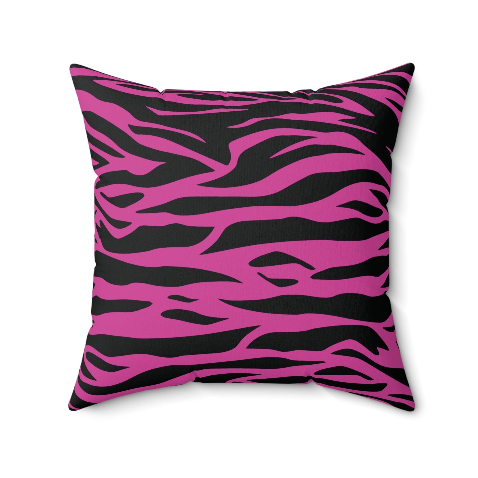 Tiger Print Pink Square Throw Pillow, Home decor, Couch, Bedroom Pillow Home Decor JSCHAFFA.com