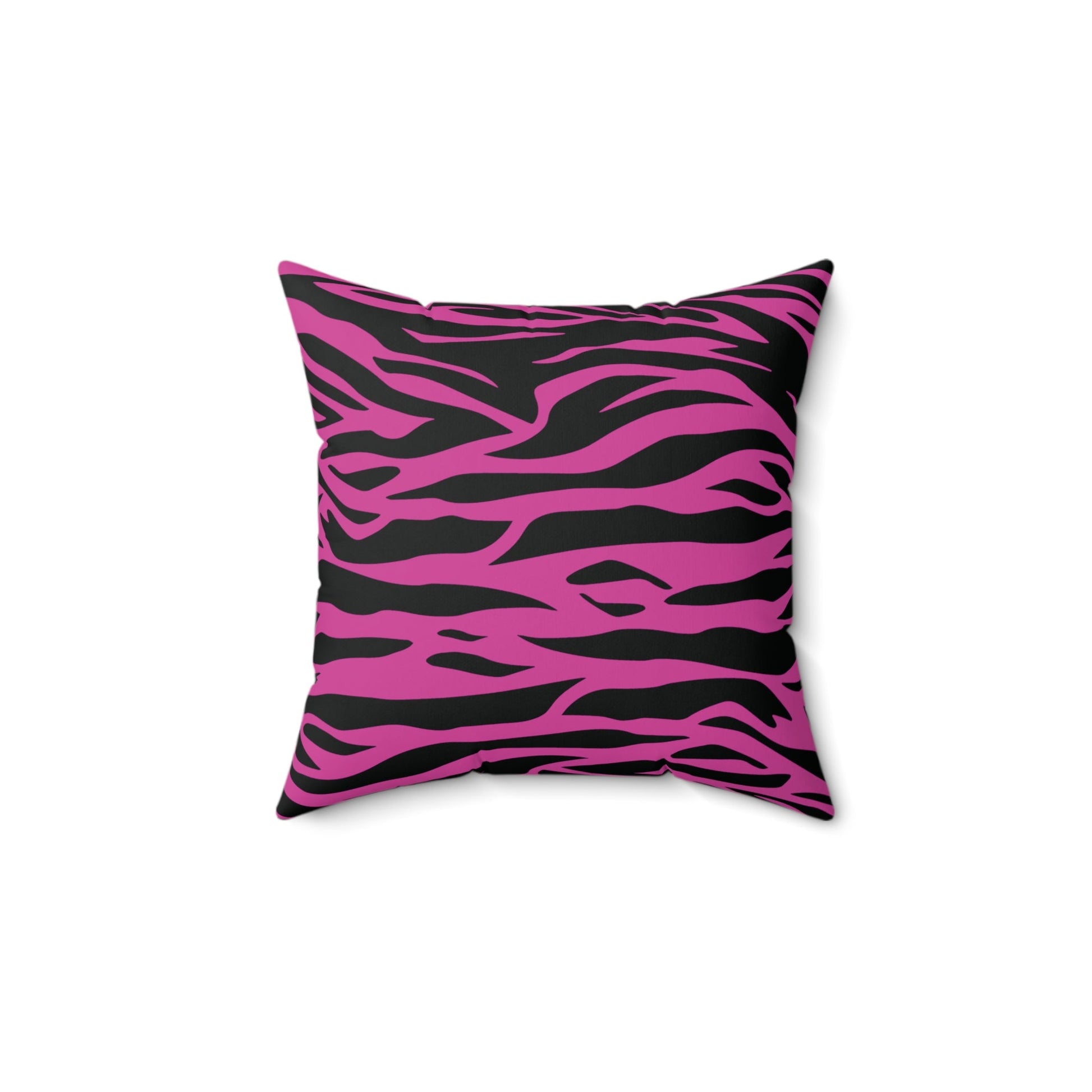 Tiger Print Pink Square Throw Pillow, Home decor, Couch, Bedroom Pillow Home Decor JSCHAFFA.com