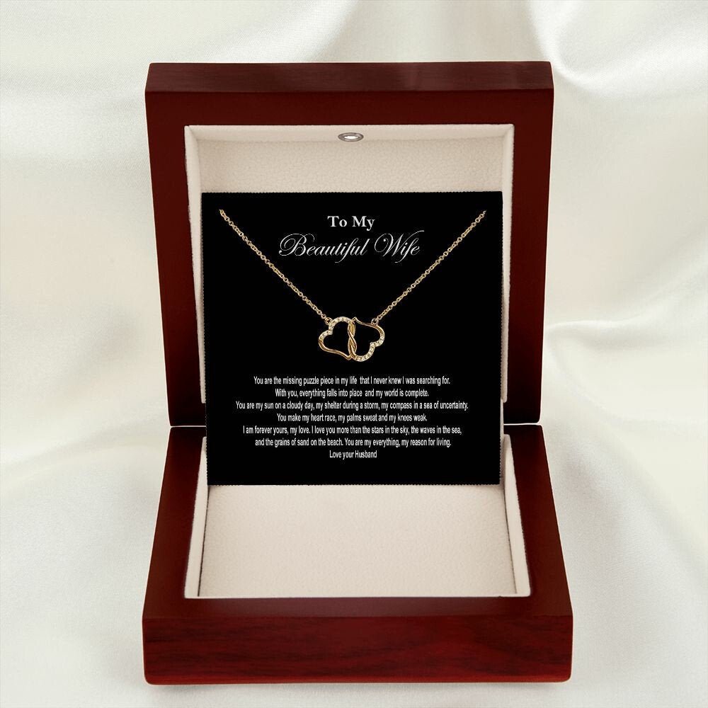 Premium Gold 10K Everlasting Love Necklace from Husband to Wife. Jewellery JSCHAFFA.com