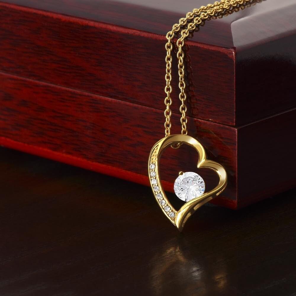 To My Adorable Wife Gold Forever Love Necklace Jewelry JSCHAFFA.com