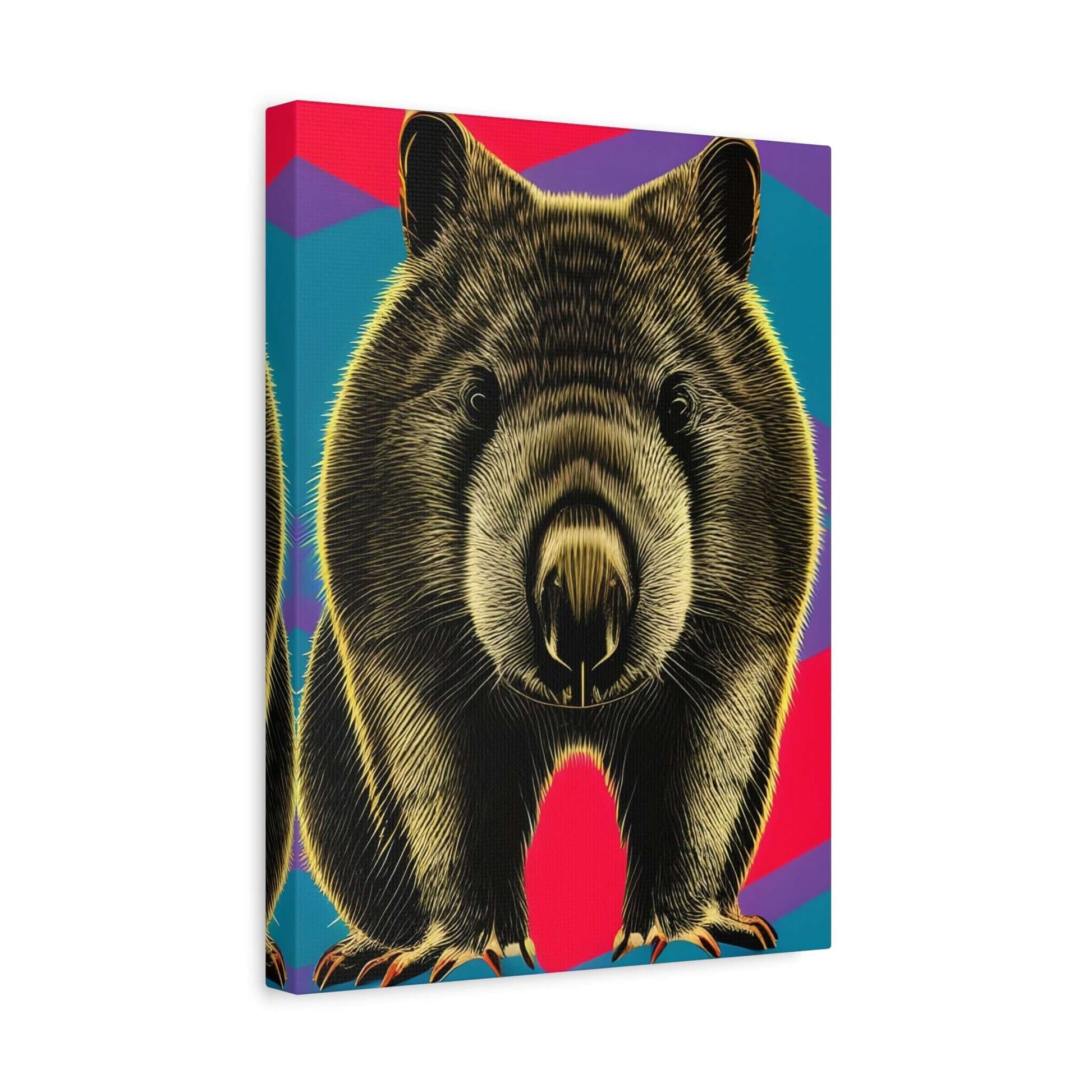 Enchanting Wombat Canvas Art - Authentic Australian Wildlife Wall Decor Canvas JSCHAFFA.com