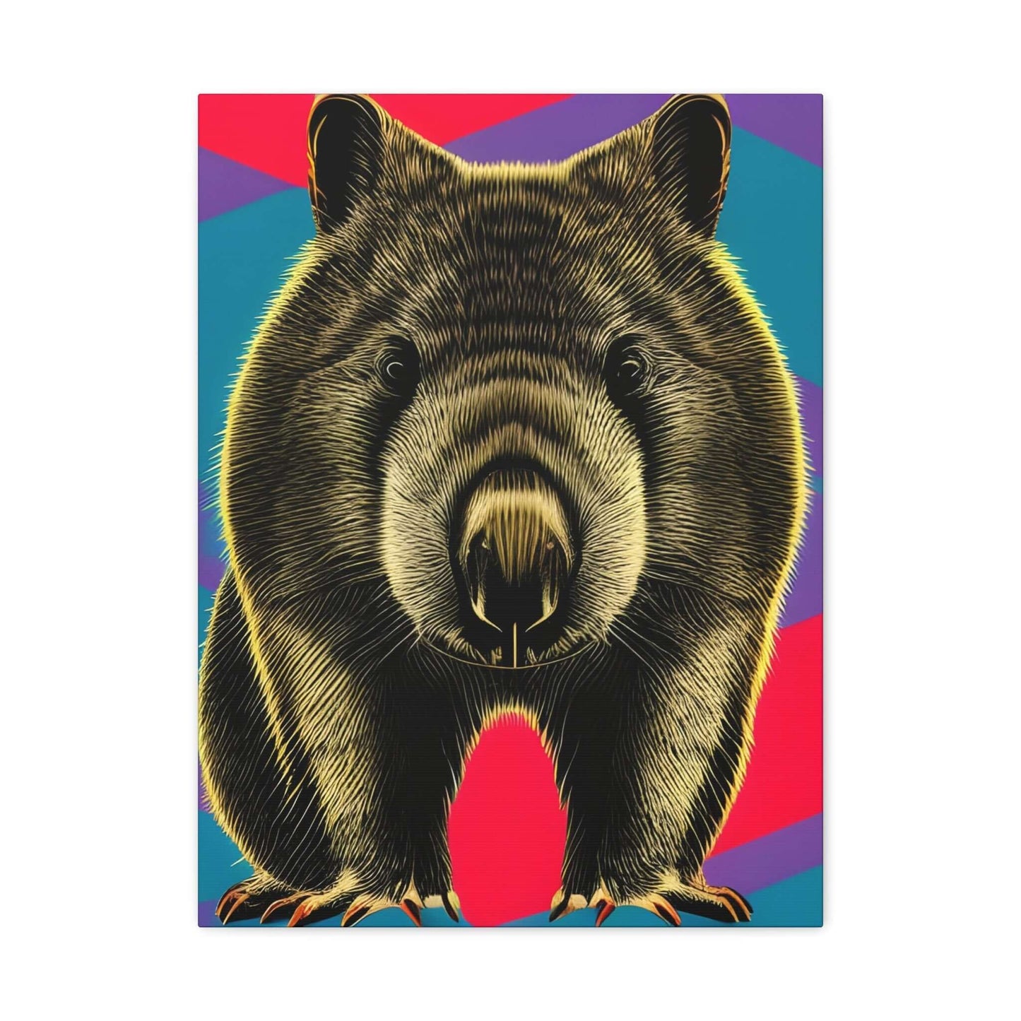 Enchanting Wombat Canvas Art - Authentic Australian Wildlife Wall Decor Canvas JSCHAFFA.com