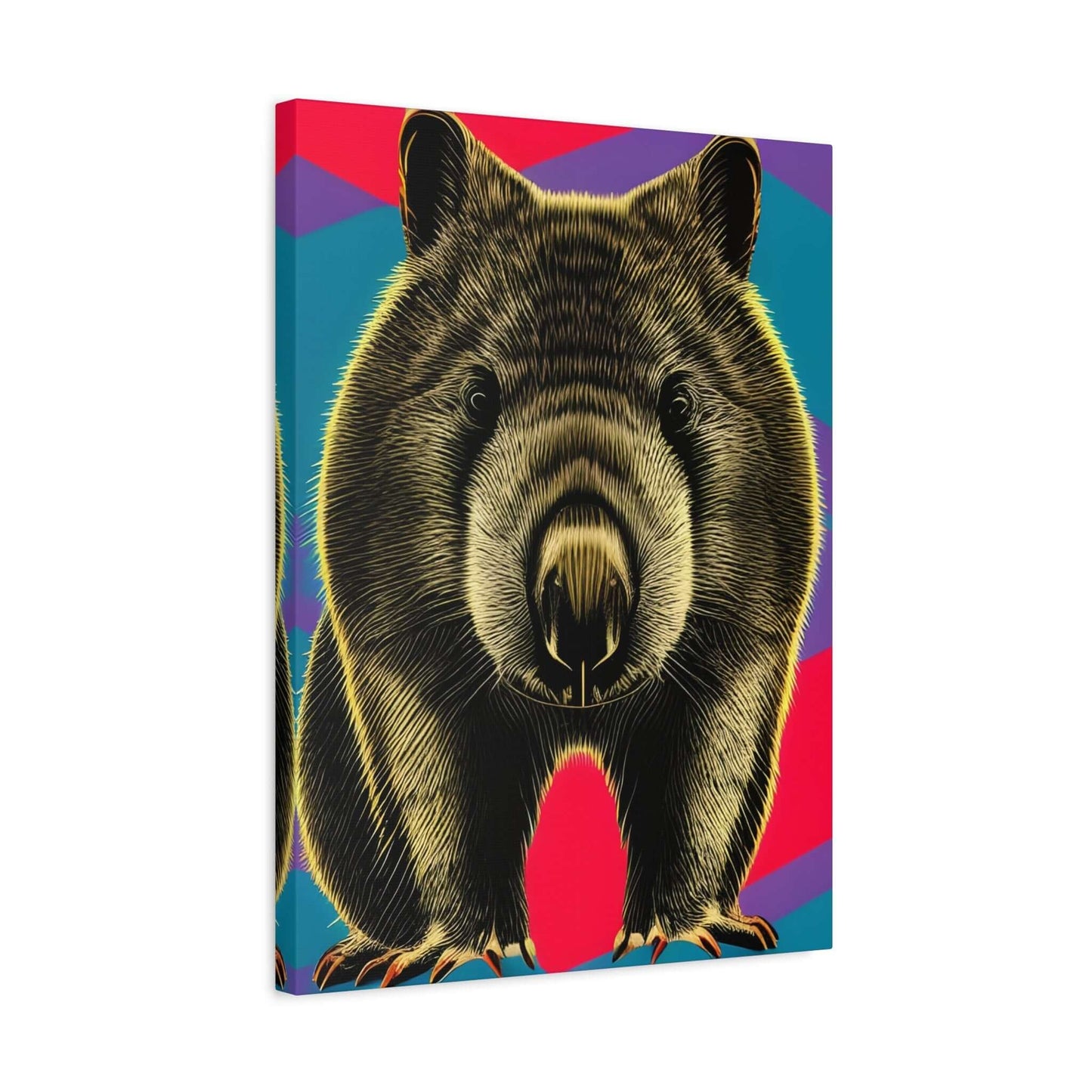 Enchanting Wombat Canvas Art - Authentic Australian Wildlife Wall Decor Canvas JSCHAFFA.com