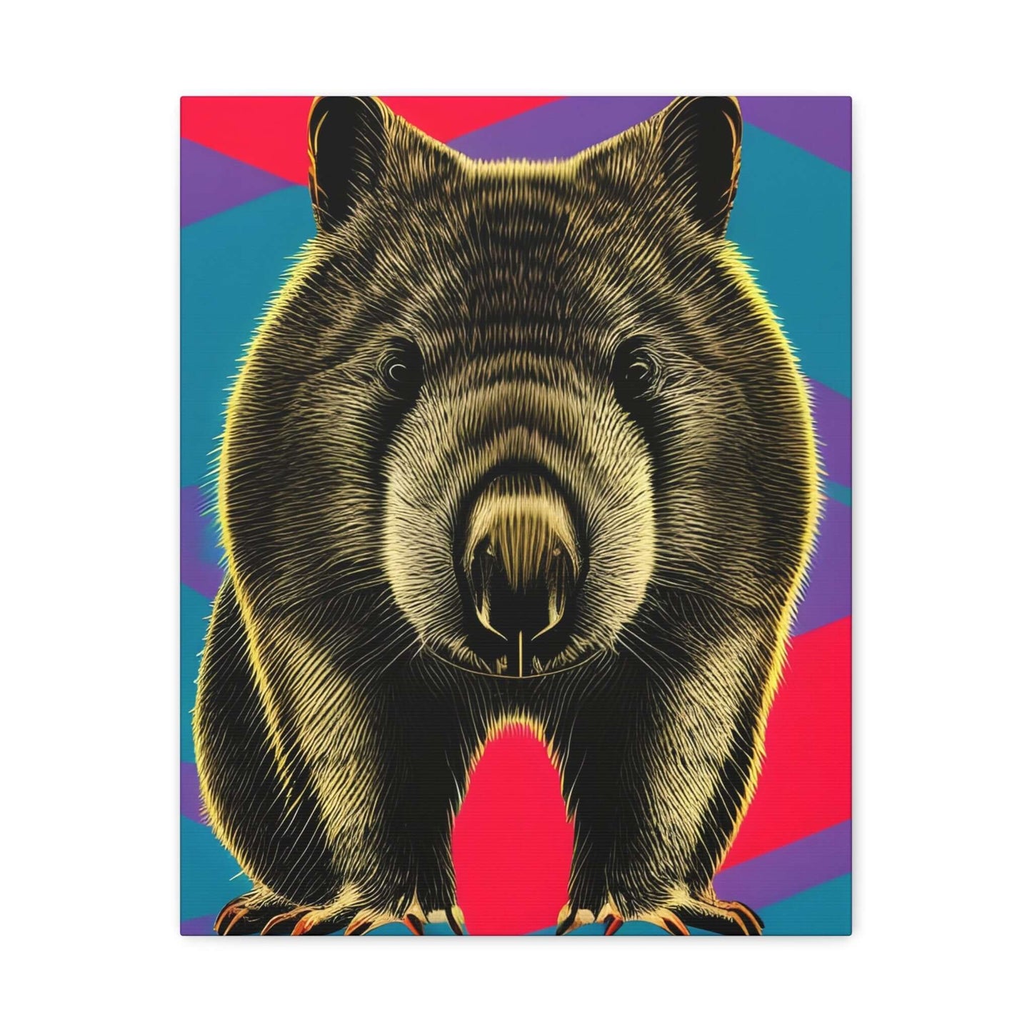 Enchanting Wombat Canvas Art - Authentic Australian Wildlife Wall Decor Canvas JSCHAFFA.com