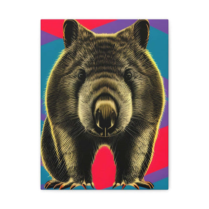 Enchanting Wombat Canvas Art - Authentic Australian Wildlife Wall Decor Canvas JSCHAFFA.com