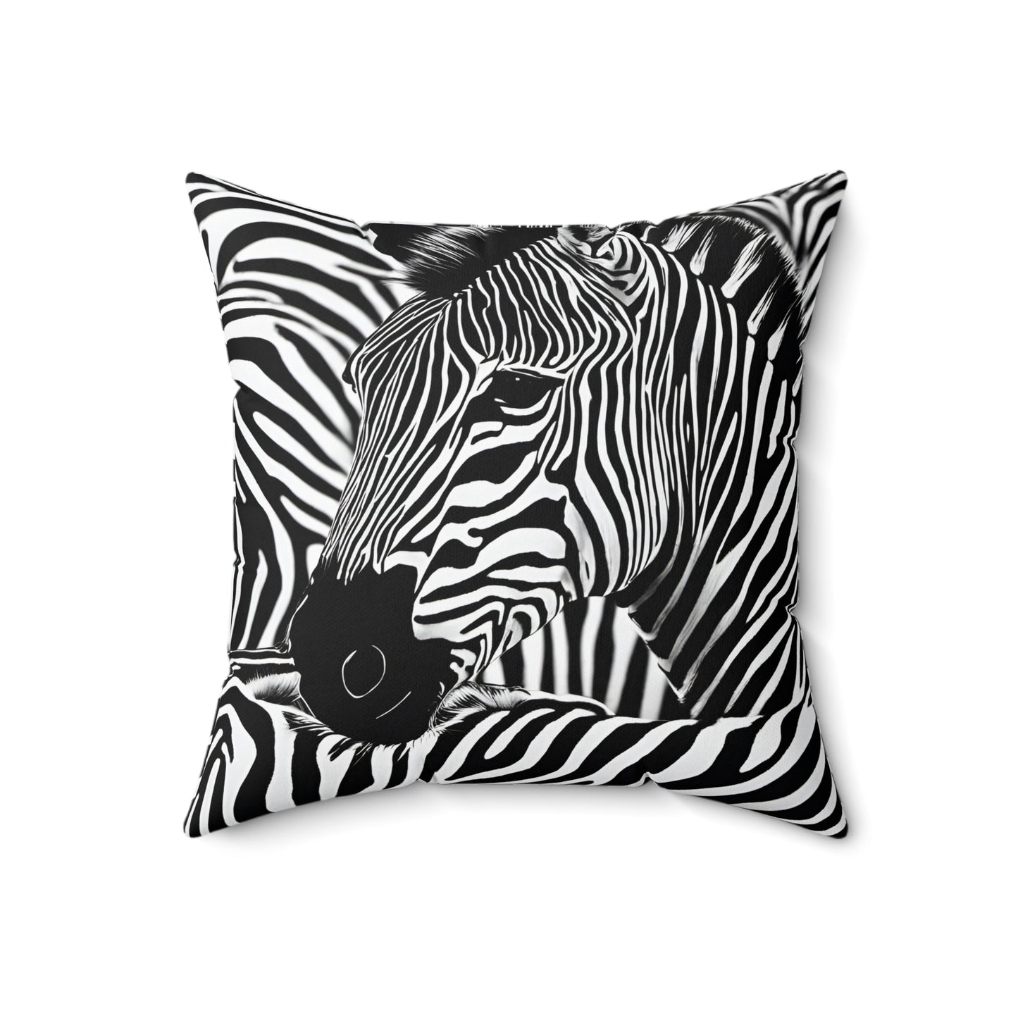 Zebra Pillow Square Throw Pillow Home Decor JSCHAFFA.com