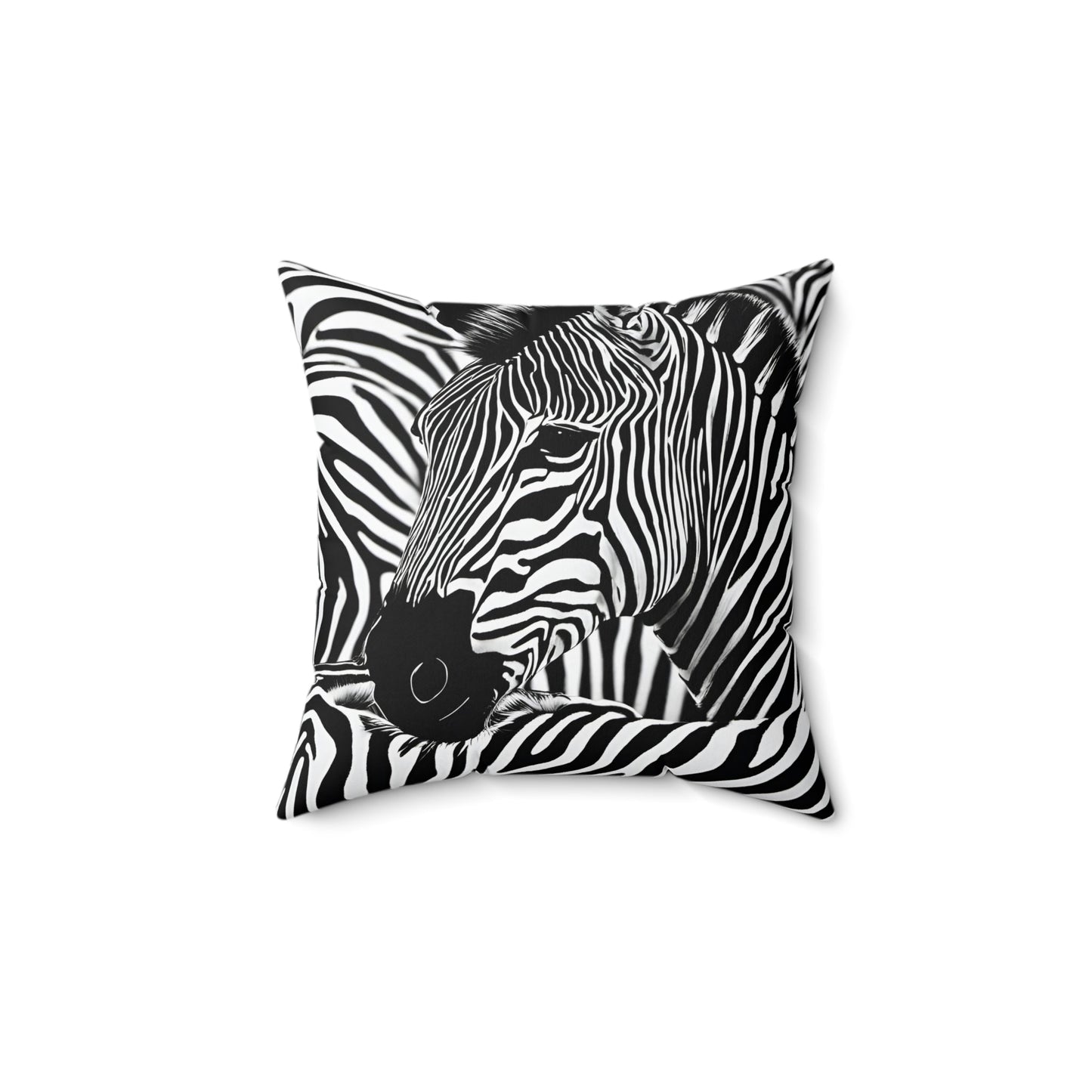 Zebra Pillow Square Throw Pillow Home Decor JSCHAFFA.com