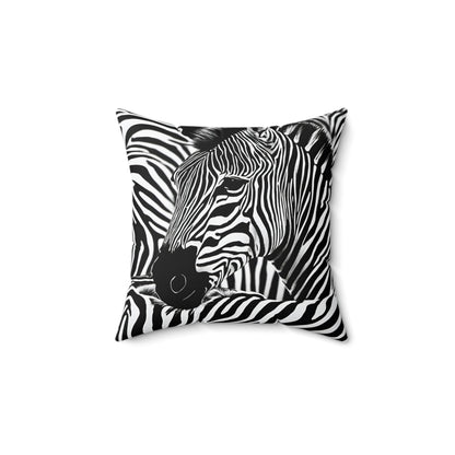 Zebra Pillow Square Throw Pillow Home Decor JSCHAFFA.com